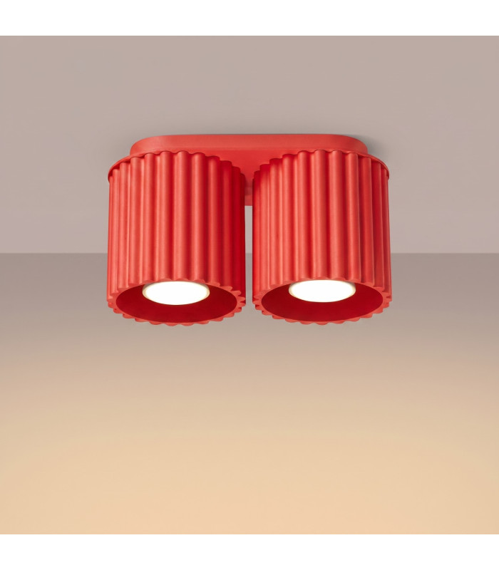 Aura Surface Mounted Downlight Red 2x GU10-3