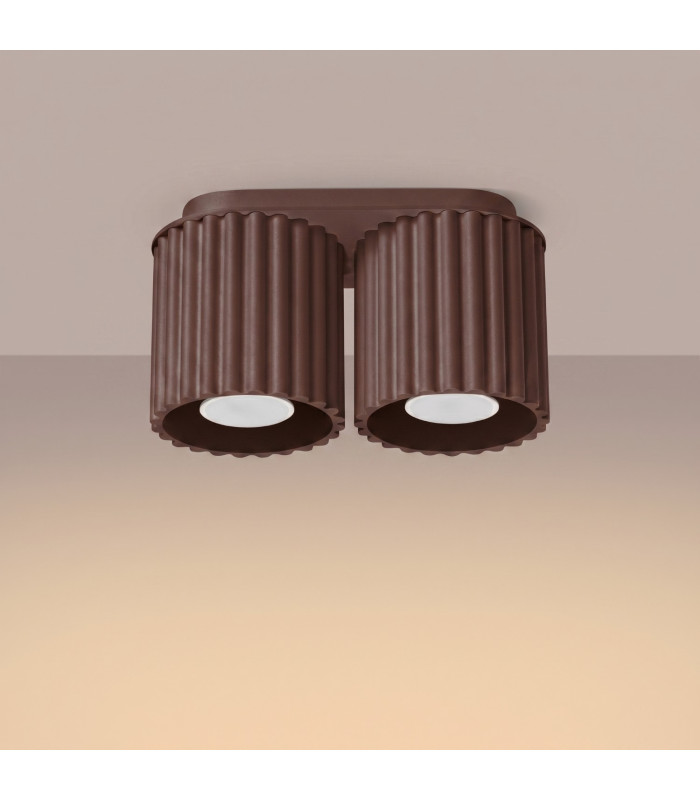 Aura Surface Mounted Downlight Brown 2x GU10-3