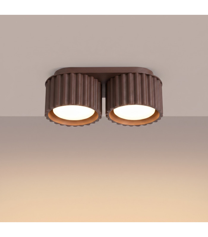 Aura Surface Mounted Downlight Brown 2x GX53-3