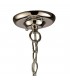 Tetragonal Caged Ceiling Pendant 3 Light E14 Polished Nickel, Taupe Wood - 4