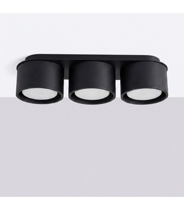 Modo Surface Mounted Downlight Black 3x GX53-2