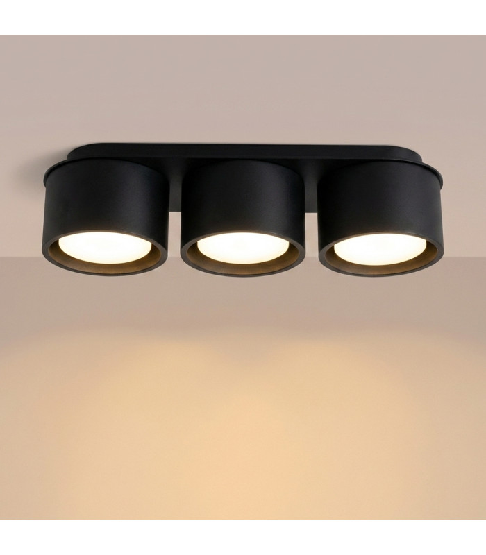 Modo Surface Mounted Downlight Black 3x GX53-3