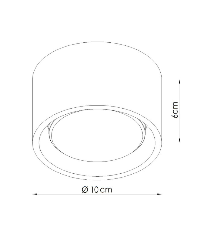 Modo Surface Mounted Downlight Black 1x GX53-8