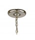 Decagonal Caged Ceiling Pendant 10 Light E14 Polished Nickel, Taupe Wood (Item Requires Assembly) - 4