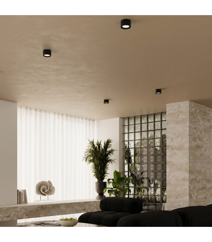 Modo Surface Mounted Downlight Black 3x GX53-12