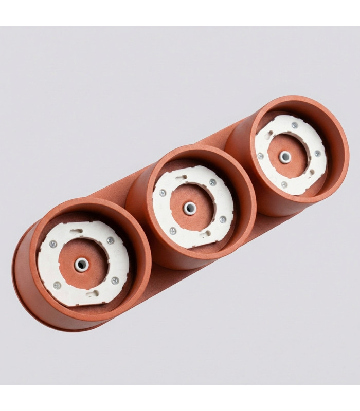 Modo Surface Mounted Downlight Red Ochre 3x GX53-6