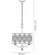 Cylindrical Ceiling Pendant 4 Light E14 Mocha, Teak Plated Crystal - 3