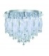 LED 9 Light Flush Ceiling Light Chrome and Glass with Remote, G9 - 1