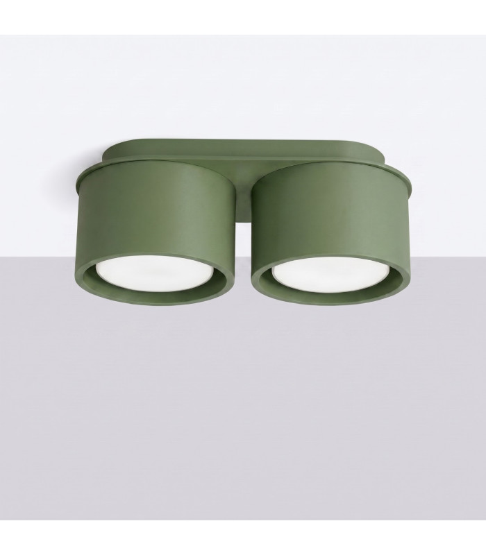 Modo Surface Mounted Downlight Olive Green 2x GX53-2