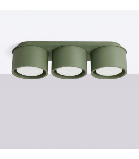 Modo Surface Mounted Downlight Olive Green 3x GX53-2