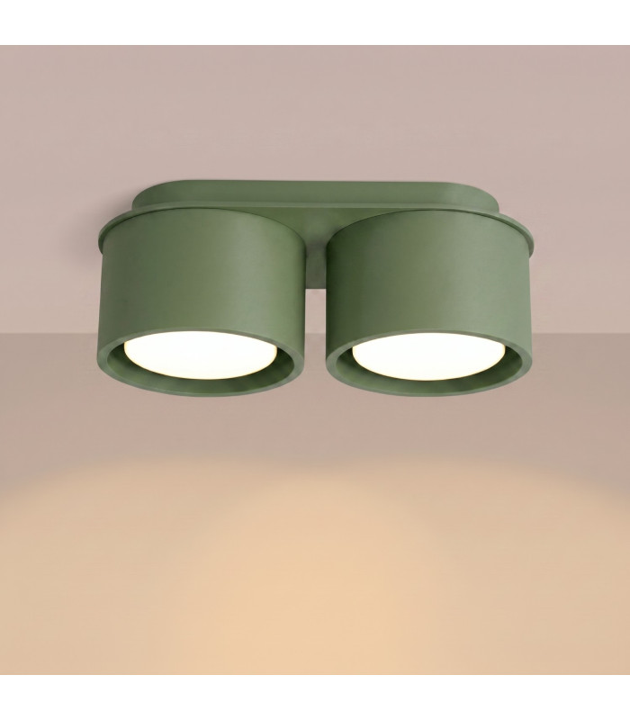 Modo Surface Mounted Downlight Olive Green 2x GX53-3