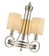 Ceiling Pendant with Beige Shade 3 Light E14 Antique Silver, Teak Plated - 5