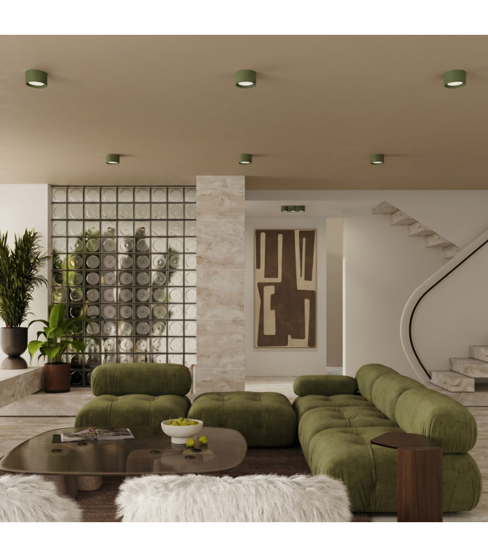 Modo Surface Mounted Downlight Olive Green 2x GX53-10