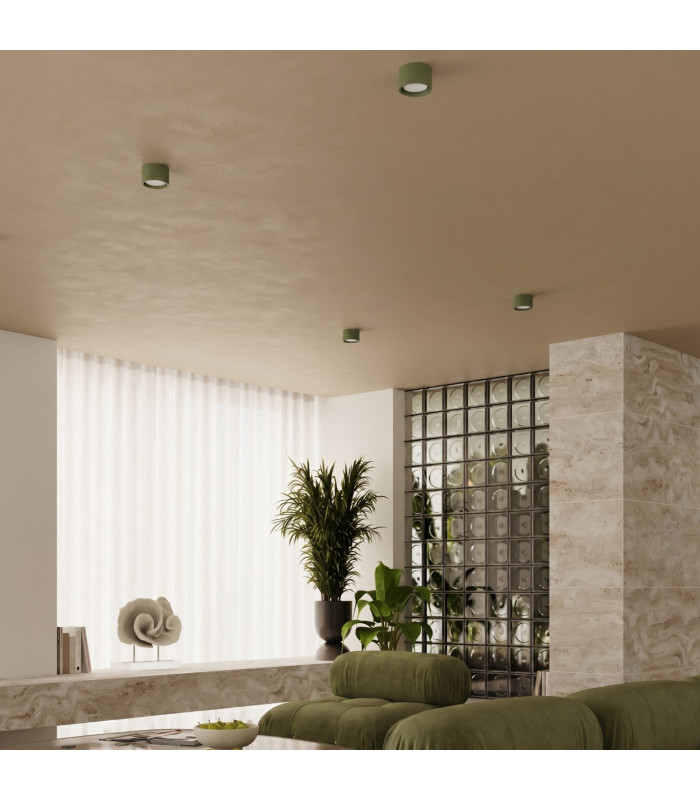 Modo Surface Mounted Downlight Olive Green 2x GX53-11