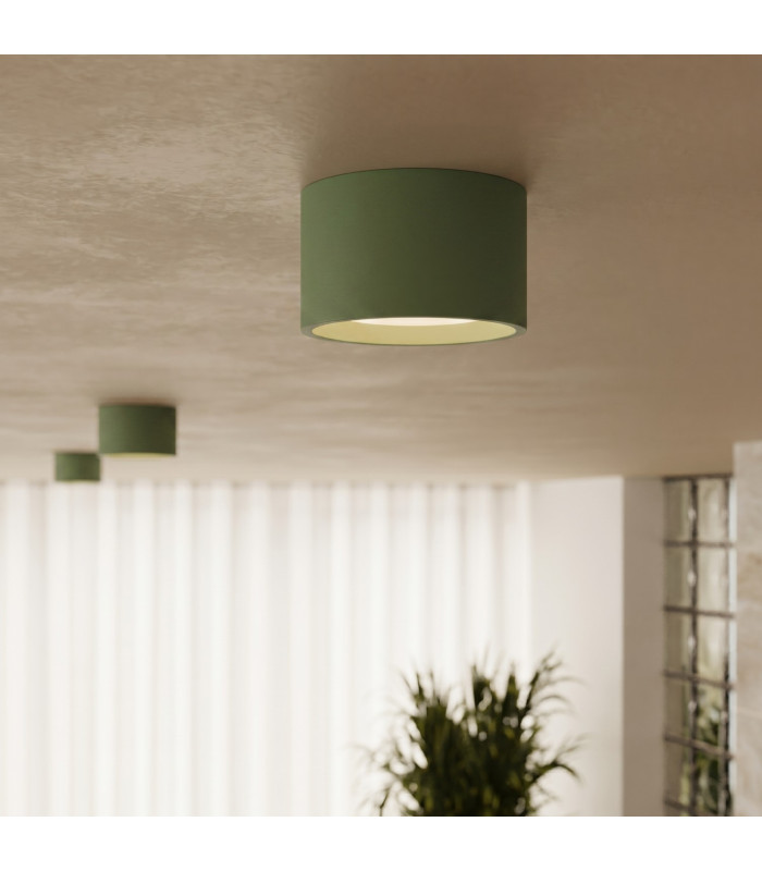 Modo Surface Mounted Downlight Olive Green 2x GX53-12