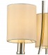 Ceiling Pendant with Beige Shade 3 Light E14 Antique Silver, Teak Plated - 7