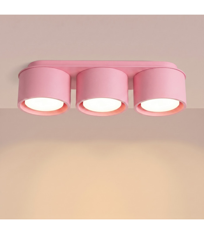 Modo Surface Mounted Downlight Pink 3x GX53-3
