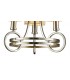 Ceiling Pendant with Beige Shade 3 Light E14 Antique Silver, Teak Plated - 8