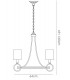 Ceiling Pendant with Beige Shade 5 Light E14 Antique Silver, Teak Plated - 3