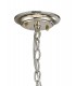 Ceiling Pendant with Beige Shade 5 Light E14 Antique Silver, Teak Plated - 4