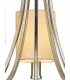 Ceiling Pendant with Beige Shade 5 Light E14 Antique Silver, Teak Plated - 8