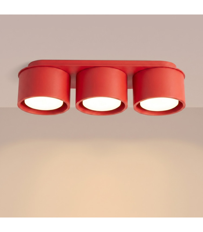 Modo Surface Mounted Downlight Red 3x GX53-3