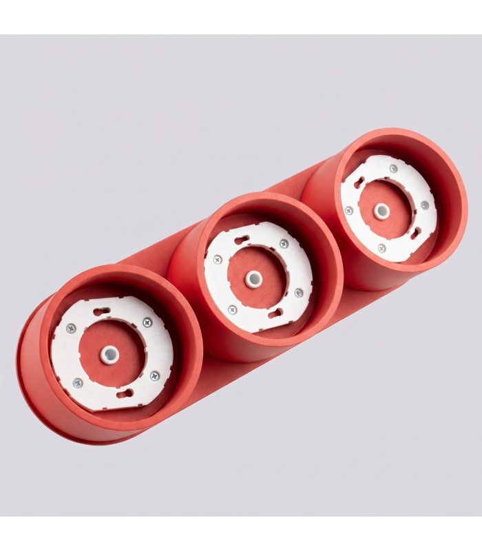 Modo Surface Mounted Downlight Red 3x GX53-6