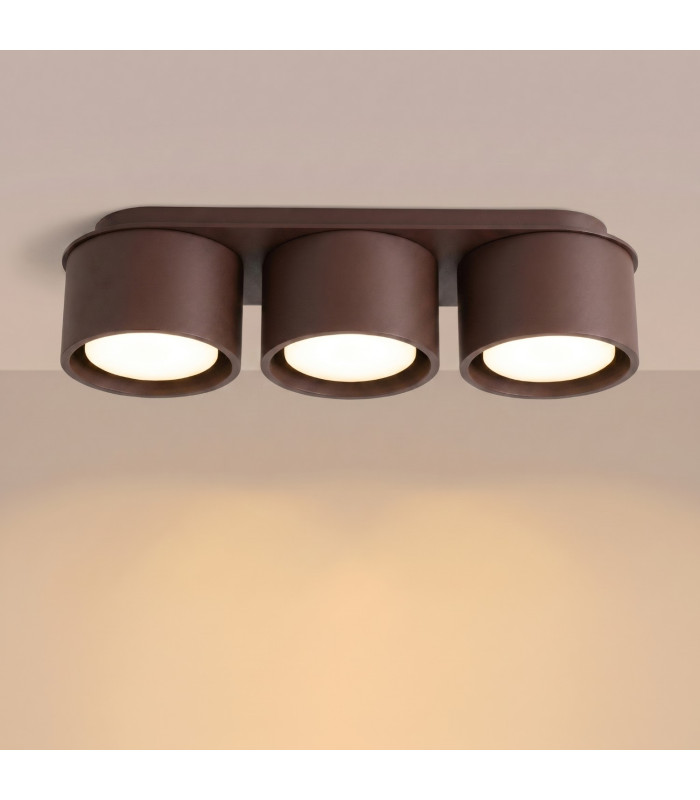 Modo Surface Mounted Downlight Brown 3x GX53-3