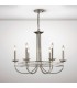 Round Ceiling Pendant 6 Light E14 Polished Nickel, Crystal - 2