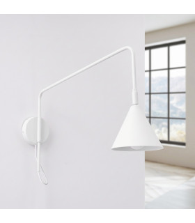 Nox Dome Wall Lamp with Switch White 1x E14-2