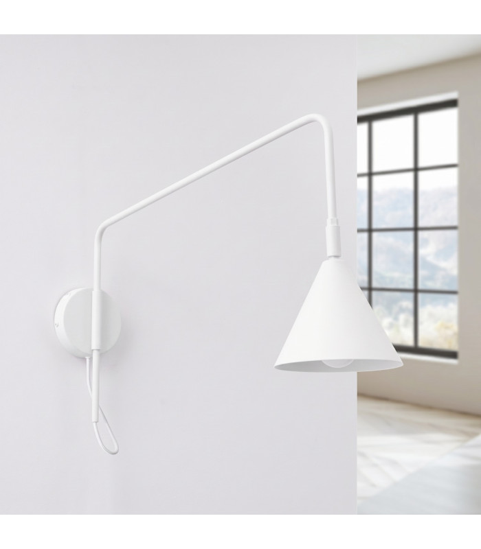 Nox Dome Wall Lamp with Switch White 1x E14-2