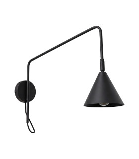 Nox Dome Wall Lamp with Switch Black 1x E14-1