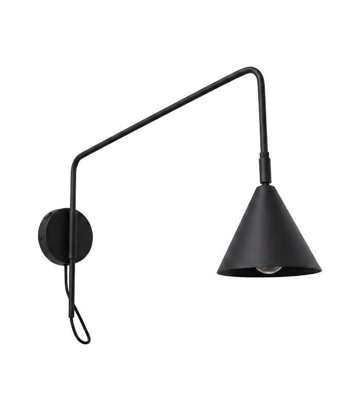 Nox Dome Wall Lamp with Switch Black 1x E14-1