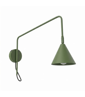 Nox Dome Wall Lamp with Switch Olive Green 1x E14-1
