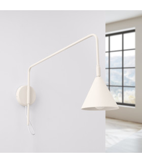 Nox Dome Wall Lamp with Switch Beige 1x E14-2