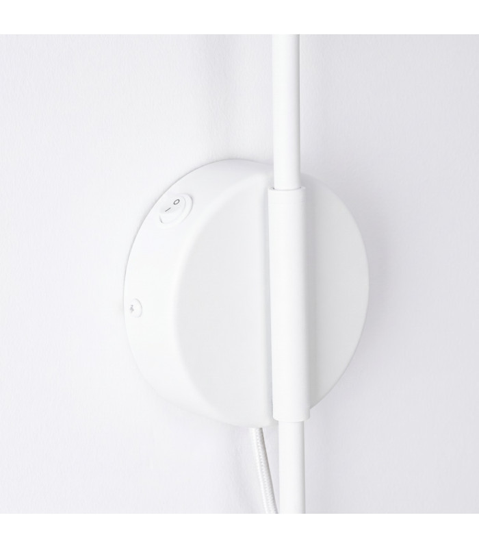 Nox Dome Wall Lamp with Switch White 1x E14-7