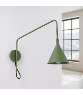 Nox Dome Wall Lamp with Switch Olive Green 1x E14-2