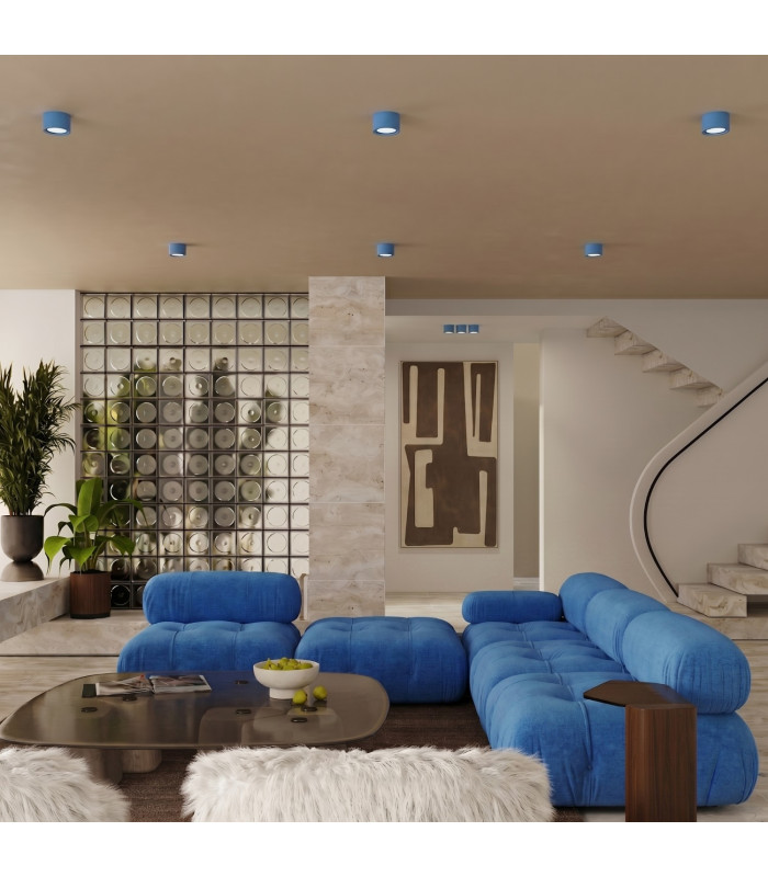 Modo Surface Mounted Downlight Blue 3x GX53-10