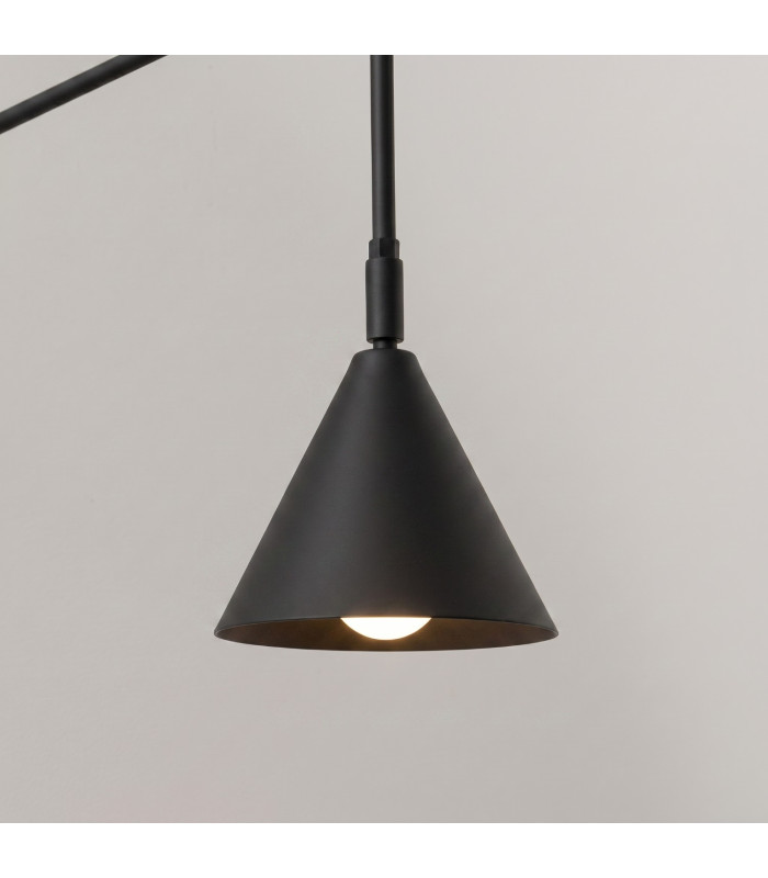 Nox Dome Wall Lamp with Switch Black 1x E14-4