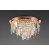Flush Ceiling Round 6 Light G9 Rose Gold, Crystal - 2