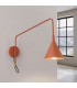 Nox Dome Wall Lamp with Switch Red Ochre 1x E14-3
