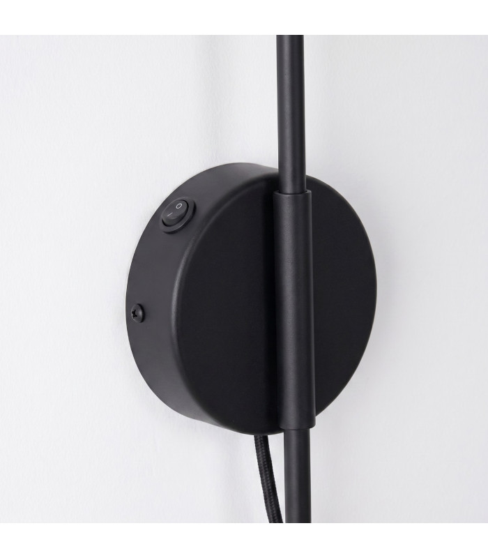 Nox Dome Wall Lamp with Switch Black 1x E14-7