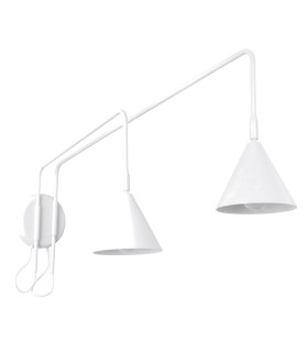 Nox Dome Wall Lamp with Switch White 2x E14-1
