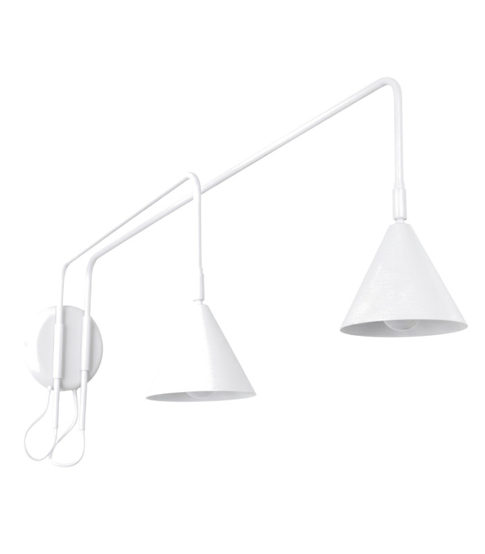 Nox Dome Wall Lamp with Switch White 2x E14-1