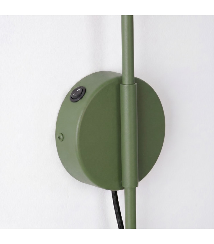 Nox Dome Wall Lamp with Switch Olive Green 1x E14-7