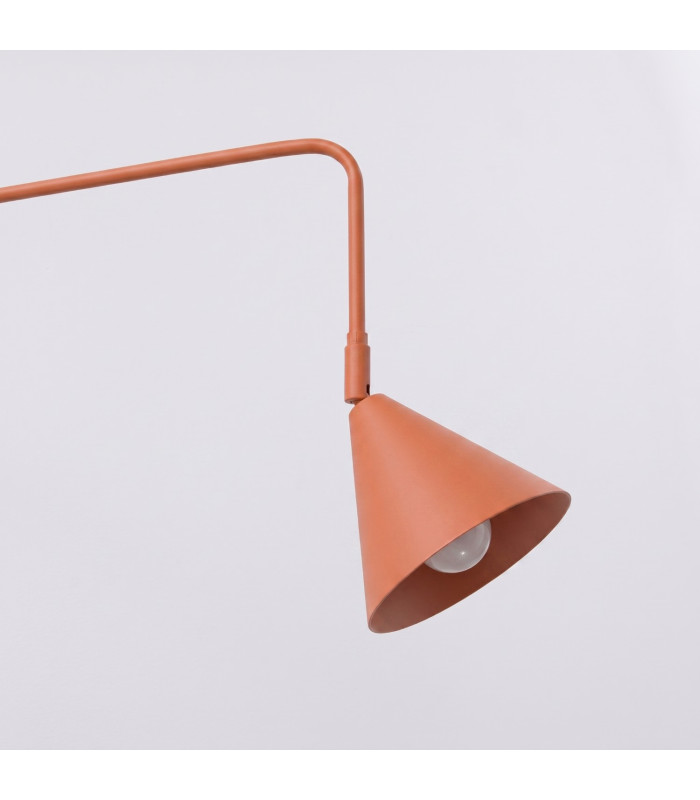 Nox Dome Wall Lamp with Switch Red Ochre 1x E14-5