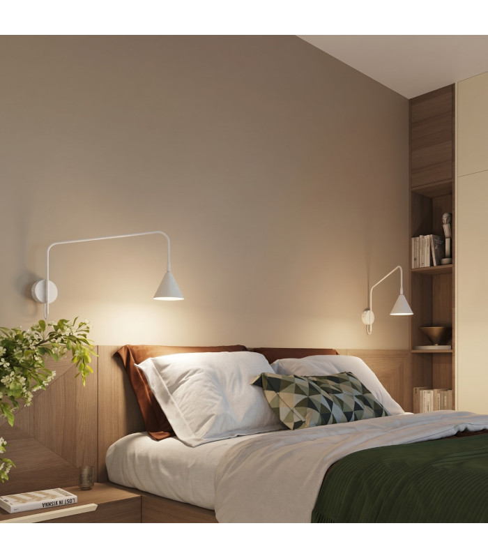 Nox Dome Wall Lamp with Switch White 1x E14-13