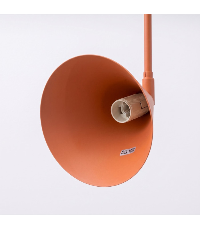 Nox Dome Wall Lamp with Switch Red Ochre 1x E14-8