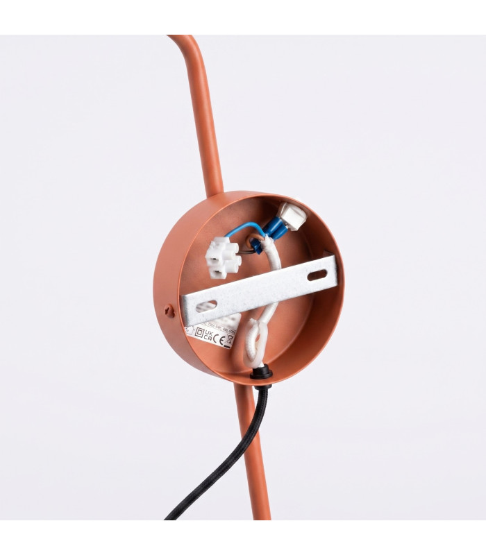 Nox Dome Wall Lamp with Switch Red Ochre 1x E14-9