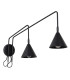 Nox Dome Wall Lamp with Switch Black 2x E14-1
